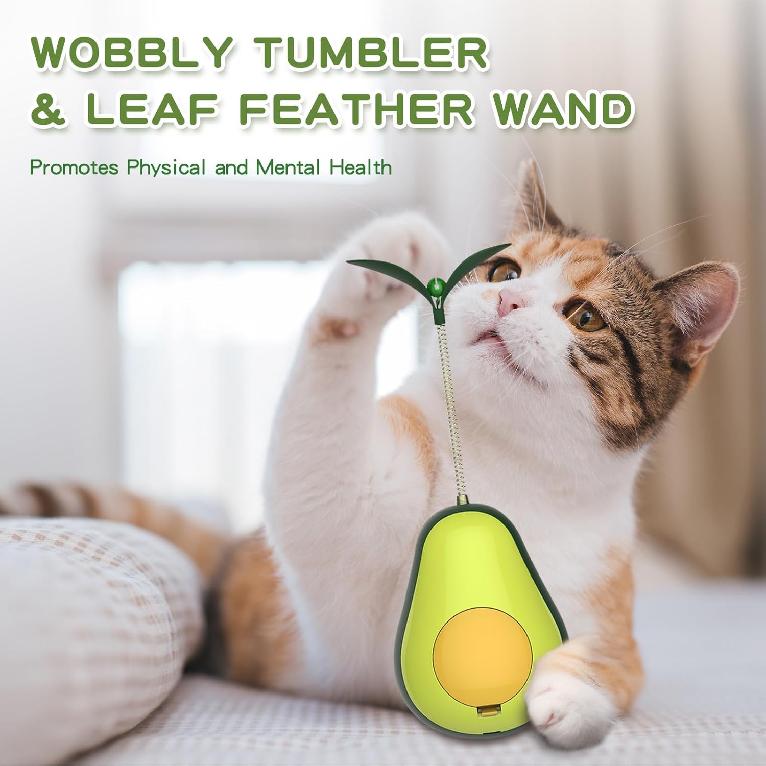 Cat Toy Avocado Tumbler & Catnip Ball Interactive