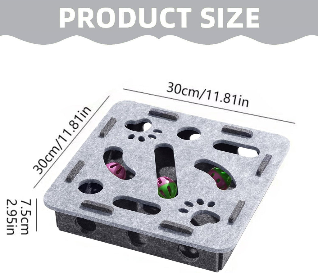 Interactive Cat Puzzle Toy – Felt Scratch Enrichment Box