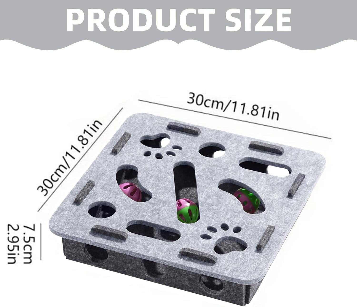 Interactive Cat Puzzle Toy – Felt Scratch Enrichment Box