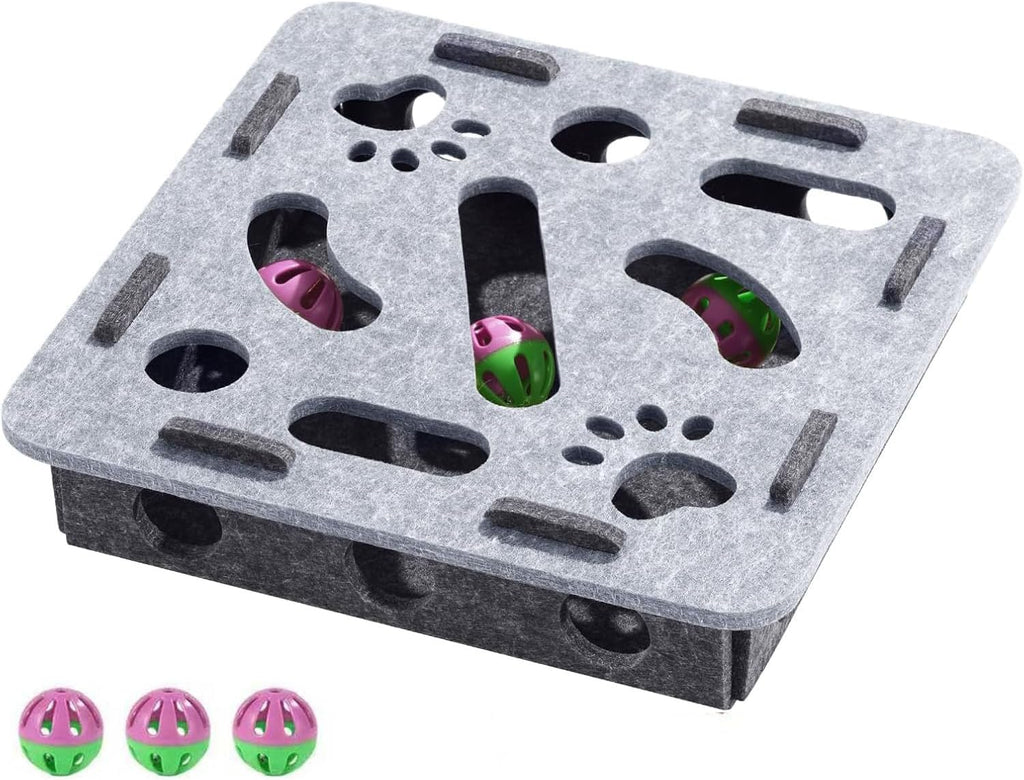 Interactive Cat Puzzle Toy – Felt Scratch Enrichment Box