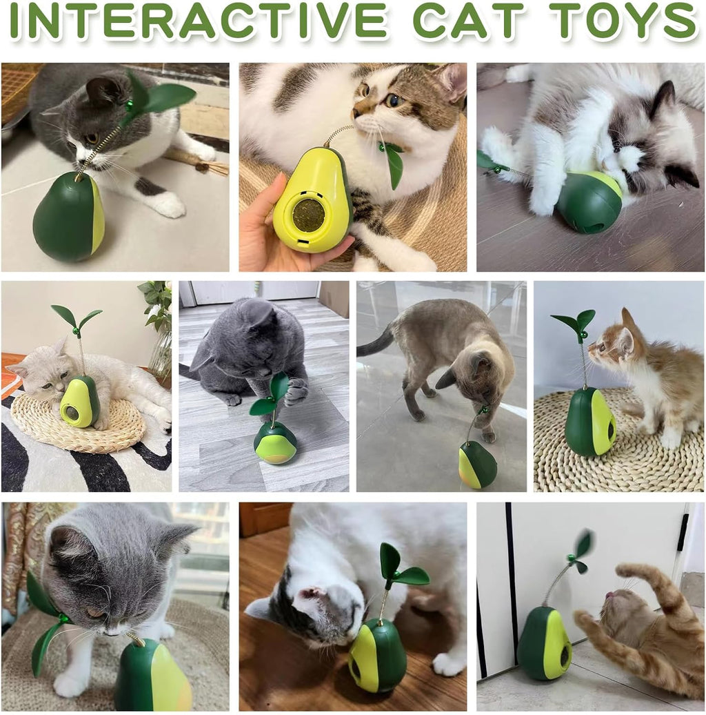 Cat Toy Avocado Tumbler & Catnip Ball Interactive