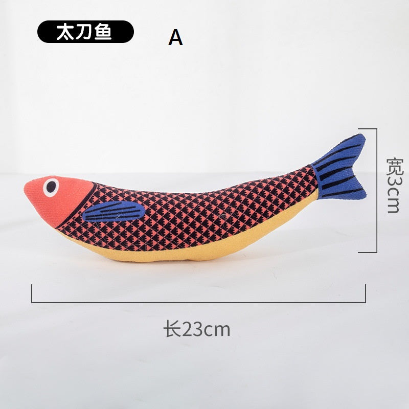 Cat Toy Catnip Fish Plush with Bell