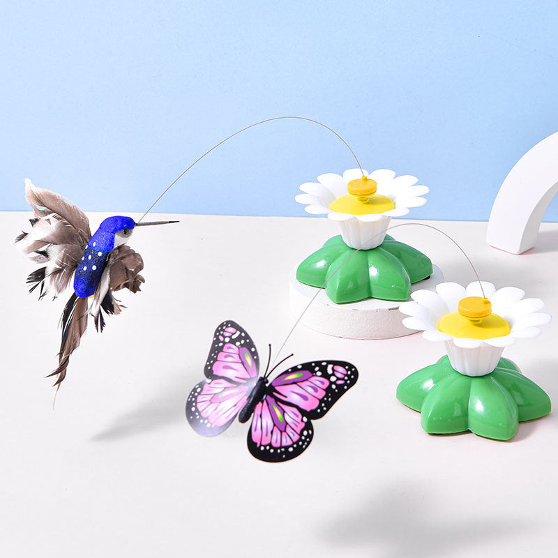 Electric Flutter-Motion Cat Toy - 360° Rotating Realistic Butterfly/Bird