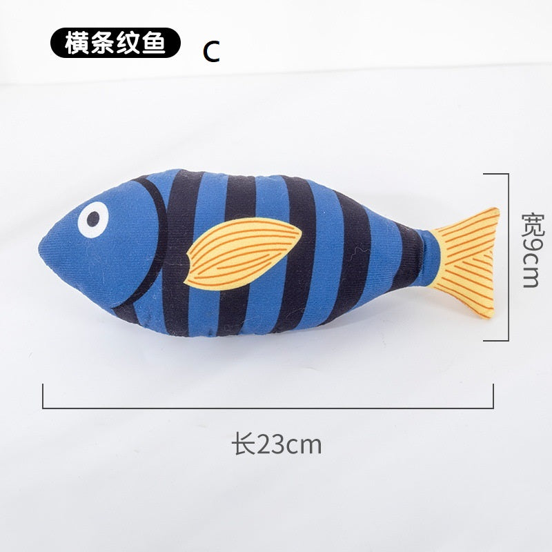 Cat Toy Catnip Fish Plush with Bell