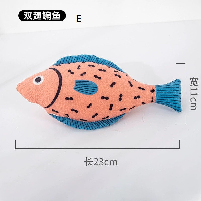 Cat Toy Catnip Fish Plush with Bell
