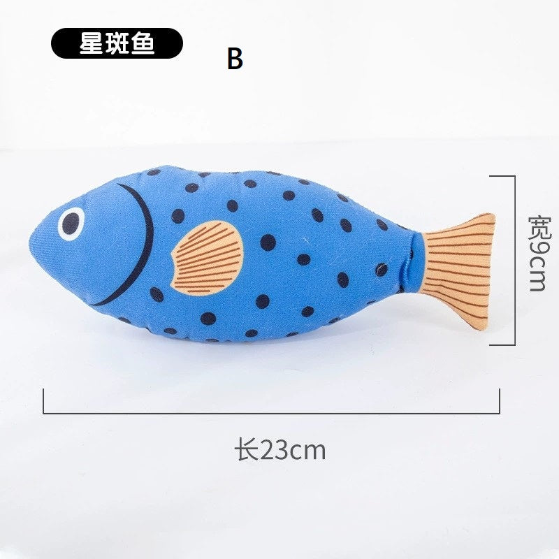 Cat Toy Catnip Fish Plush with Bell