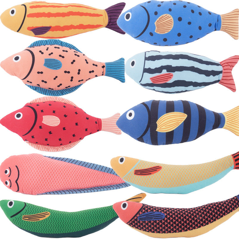 Cat Toy Catnip Fish Plush with Bell